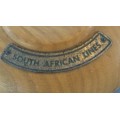 Mini Desk Flag Stand Wood x 1 `South African Lines`