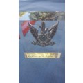 BADGE IN PERSPECS - ISRAELI AIR FORCE - `WITH COMPLIMENTS THE ISRAELI AIR FORCE`