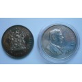 BID PER COIN -  ONE 1975 & ONE 1967 SILVER R1 COINS - TARNISHED PROOF.