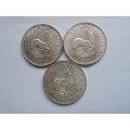 BID PER COIN -  THREE 1956 SILVER CROWNS, LOVELY CONDITION AS PER SCANS.