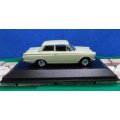 STUNNING , VERY RARE  MINICHAMPS 1962 FORD CORTINA MK 1 " LIME GREEN  " MINT IN DISPLAY CASE .