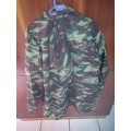 SADF Recce Copy French Lizard Camo Jacket with Zip and Hoodie (Size XXL)