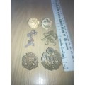 Mixed Lot Unknown Military Badges (6x Items)