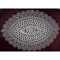 Oval white Tatting lace doily - So very special 44cmx30cm - unused Perfect