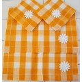 Summer picnic set with daisies 2 placemats and matching serviettes - 100% cotton - vintage