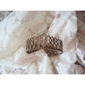 Diamante bridal crown/ tiara and free lace veil (used, missing 7 diamante) R1 starting bid for both