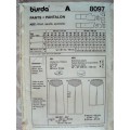 BURDA 8097 Maternity Slacks Sizes 10-24 - Uncut, VGC factory folded
