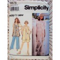 Simplicity 8876 Bohemian Layered look EASY TO SEW SizeXS, X, M Pants, shorts, vest - Uncut