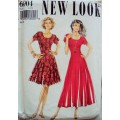 New Look 6004 Summer dresses 2 lengths Size 8-18 (6 sizes in one) ***UNCUT & unused