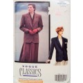 Semi fitted lined jacket Vogue 7594 Classics Size 12-14-16 **COMPLETE & checked 80's vintage