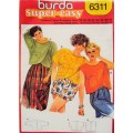 Super-easy cool funky top BURDA 6311 Size 8-40