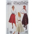 Flared skirt in 3 lengths Simplicity 9317 Size 14-16-18  **Complete+checked 80's Vint
