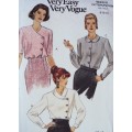 Loose fit Blouses neck variation EASY Vogue 8202 Size 8-10-12  ***Uncut factory fold 90's Vintage
