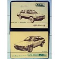 Alfa Romeo vintage Owner's manual "Alfetta" and Instruction book  VGC clean, firmly bound  - for the
