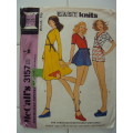 Easy Teen's petite top, skirt & shorts for Knits McCall's 3157 Size 7 bust 32" (unchecked)