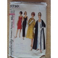 Dress & coat Simplicity 5710 Size 16  **pattern is vintage, COMPLETE & checked