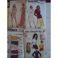 JOB LOT #35 VINTAGE Ladies assortment of 15 x sewing patterns (cut, not checked)