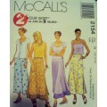 2 Hour Skirt with overskirt McCall's 2154 Size 12-16  **Unused & Uncut VGC