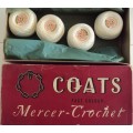 4 x unused balls of No.20 COATS Mercer-Crochet cotton White