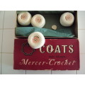 4 x unused balls of No.20 COATS Mercer-Crochet cotton White