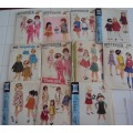 JOB LOT #42 Girl's 2-6yrs vintage 11x sewing patterns  (relisted, no payment)