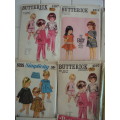 JOB LOT #42 Girl's 2-6yrs vintage 11x sewing patterns  (relisted, no payment)