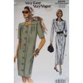 Loose fitting sllight tapered dress EASY VOGUE 8595 Size 12-14-16  **pattern complete