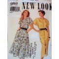 Dress flared or straight skirt with pockets NEW LOOK 6060 Size 8-18  **COMPLETE & CHECKED