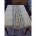 Richly Hand embroidered large cotton Tablecloth  Size: 168cm x132cm - HEIRLOOM in good cond