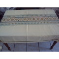 Richly Hand embroidered large cotton Tablecloth  Size: 168cm x132cm - HEIRLOOM in good cond