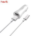 Havit Dual USB Car Charger With Type-C Charging Cable
