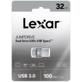 Lexar 32GB JumpDrive Dual Drive D35c USB 3.0 Type-C ***WOW***