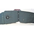 RHODESIAN ARMY DRESS GREENS BELT WITH SILVER BUCKLE SIZE 91 CMS IN VERY GOOD CONDITION