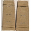 OLD S.A.D.F. ARMY CAPTAINS SLIP ON SHOULDER BOARDS WITH SMALL CHROMED STARS IN A GOOD USED CONDTION