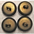 4 RHODESIA INTERNAL AFFAIRS BLACK METAL CUFF BUTTONS IN AN UNUSED CONDITION