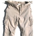 OLD FRENCH PARATROOPERS PANTS WHICH HAVE BEEN EXTENDED SO NO STRINGS AT BOTTOM OTHERWISE GOOD