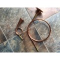 Pair of brass and copper hunter's horns