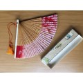 Exquisite antique silk Japanese fan