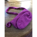 Hand crochet handbag with shoulder strap, lined