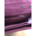 Genuine eelskin rusched clutch handbag