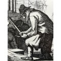 Set of 6 lithograph reprints depicting old world tradesmen