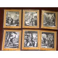 Set of 6 lithograph reprints depicting old world tradesmen