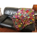 Hand crochet couch throw/afghan