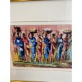 Original painting of colourful ladies