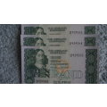 G DE KOCK  2 ND ISSUE  R10 NOTES    3 X  CONSECUTIVE NUMBERED  UNC