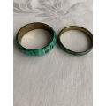 Set of 2 Malachite Bangles