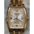 GOLD PLATED COMBO BIJOU AND TEMPO LADIES WATCHES - WORKING 100%