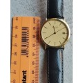 RAYMOND WEIL 18K GOLD PLATED MENS SWISS WATCH IN EXCELLENT WORKING CONDITION