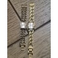 LADIES GOLD PLATED WATCH SET IN EXCELLENT WORKING CONDITION