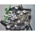 BULK LOT OF MENS AND LADIES WATCHES FOR SPARES, REPAIRS OR BATTERY REPLACEMENT